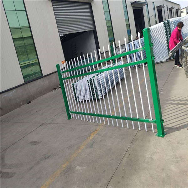 雙向彎頭鋅鋼欄桿 設備防護柵欄 50立柱豎管組裝防盜護欄網